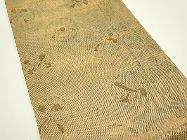 平和屋着物*夏物 六通柄袋帯 抽象花文 金糸 正絹 逸品 未使用 CABJ1952rv