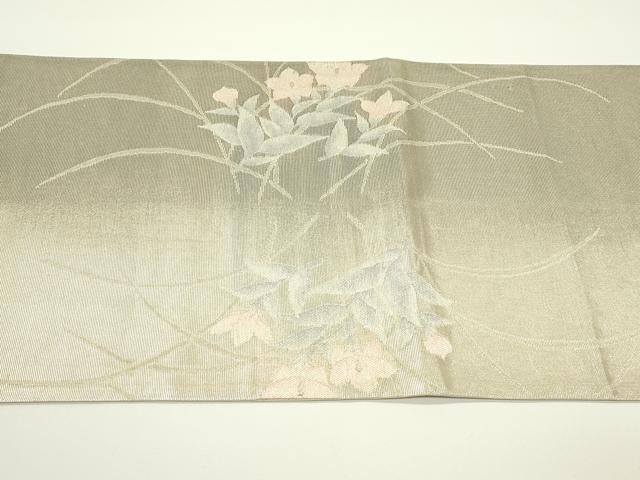 平和屋着物*夏物 太鼓柄袋帯 桔梗 銀糸 正絹 逸品 CABJ1960rv