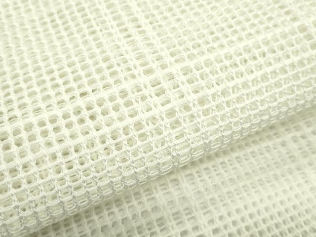 平和屋着物*夏物 洗える最高級着物 <英>はなぶさ謹製 つけ帯 羅 格子柄 白 たとう紙付き CABJ1964rv