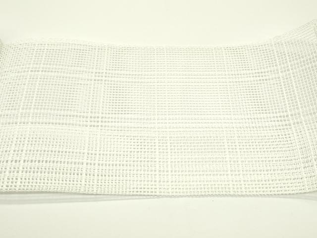 平和屋着物*夏物 洗える最高級着物 <英>はなぶさ謹製 つけ帯 羅 格子柄 白 たとう紙付き CABJ1964rv