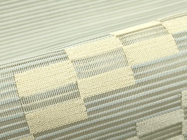 平和屋着物*夏物 八寸名古屋帯 絽綴れ 幾何学文様 金銀糸 正絹 逸品 CABJ1972rv