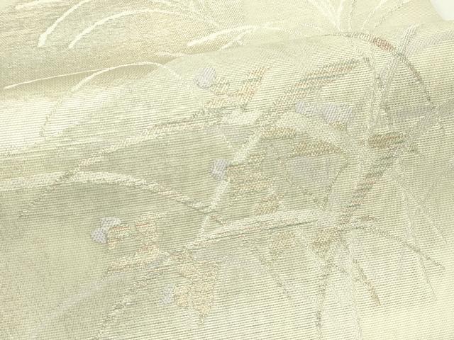 平和屋着物*夏物 九寸開き名古屋帯 草木文 金銀糸 正絹 逸品 CABJ1977rv