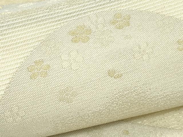 平和屋着物*夏物 九寸開き名古屋帯 遠山花文 金銀糸 正絹 逸品 CABJ1984rv