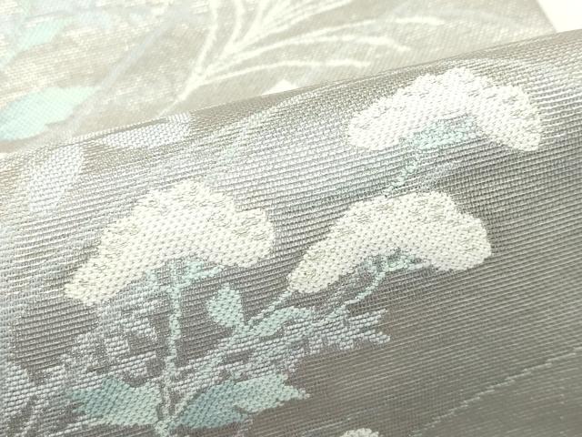 平和屋着物*夏物 九寸開き名古屋帯 秋草文 銀糸 正絹 逸品 CABJ1989rv