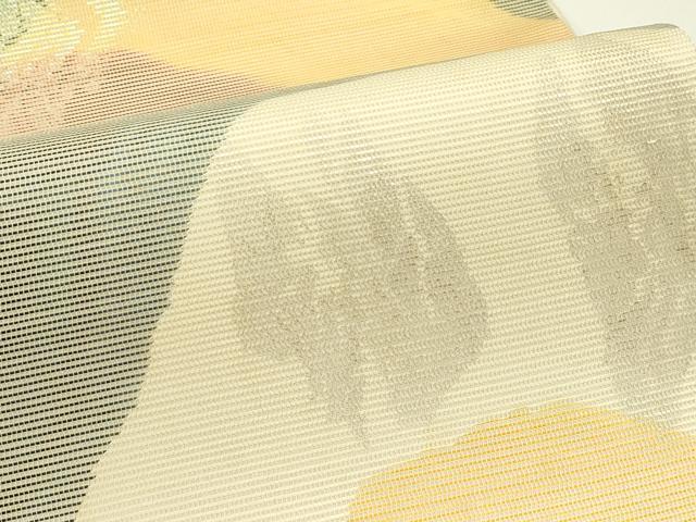 平和屋着物*夏物 九寸開き名古屋帯 抽象文 銀糸 正絹 逸品 CABJ2000rv