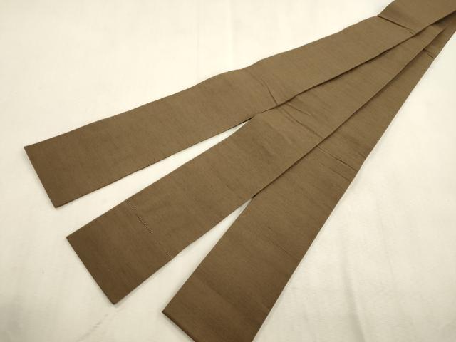 平和屋着物●男性 角帯 紬地 媚茶色 正絹 逸品 CABJ2017dy