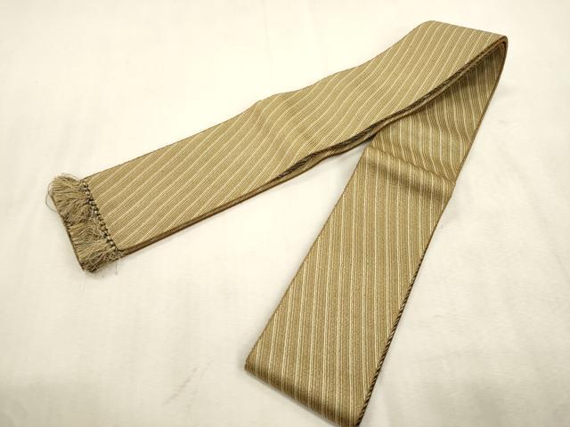 平和屋着物●男性 本場筑前博多織 両面 角帯 斜線文 正絹 逸品 未使用 CABJ2018dy