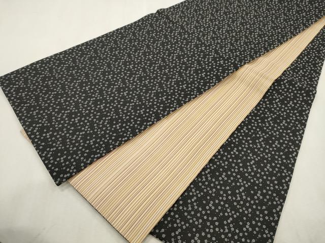 平和屋着物●両面 全通柄 京袋帯 舞梅 縞 正絹 逸品 CABJ2033dy