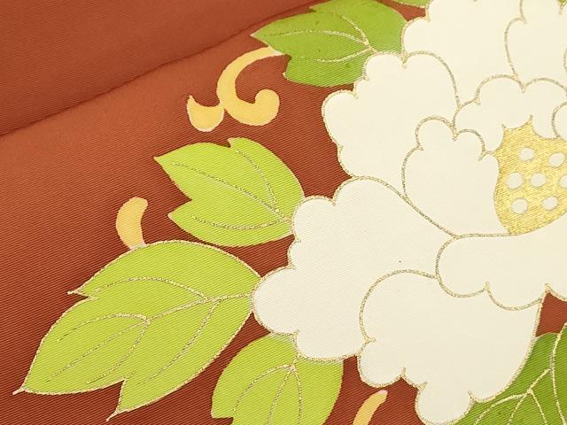平和屋着物●銀座 志ま亀 塩瀬 九寸名古屋帯 菱花文 金彩 たとう紙付き 正絹 逸品 CABJ2040dy