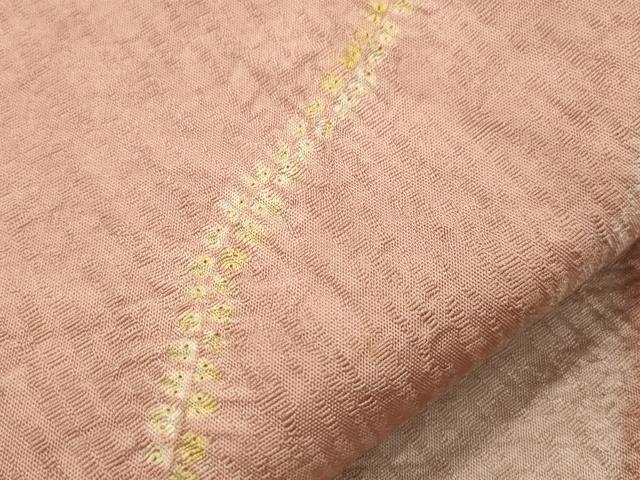 平和屋着物●九寸名古屋帯 松葉仕立て 絞り 幾何学文 正絹 逸品 CABJ2052dy