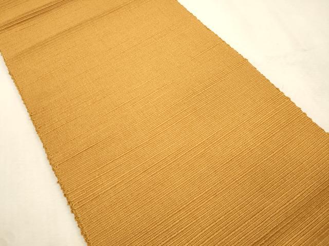平和屋着物●八寸名古屋帯 信州紬 狐色 正絹 逸品 CABJ2054dy
