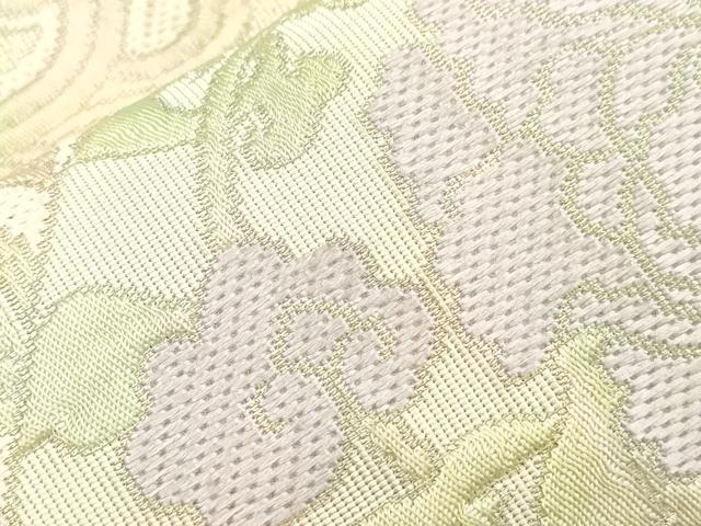 平和屋着物●本場筑前博多織 八寸名古屋帯 更紗花文 正絹 逸品 CABJ2057dy