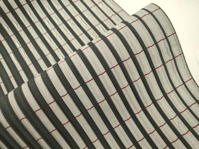 平和屋着物●本場筑前博多織 八寸名古屋帯 間道 正絹 逸品 CABJ2059dy