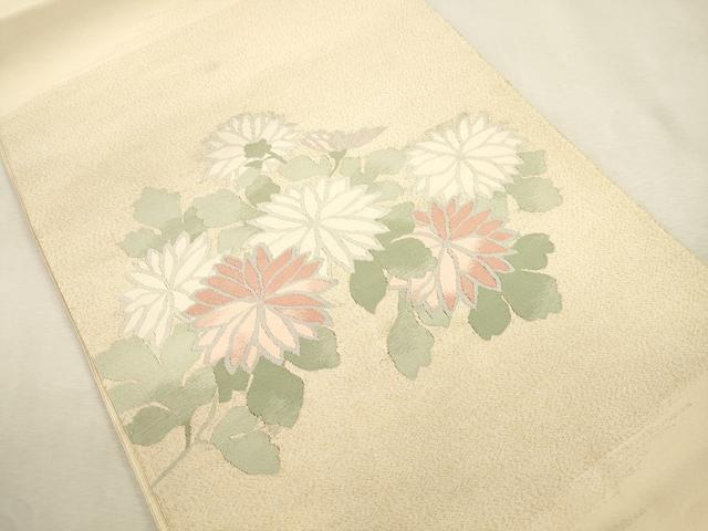 平和屋着物●爪掻き本綴れ 西陣 八寸名古屋帯 草花文 証紙付き 正絹 逸品 CABJ2061dy