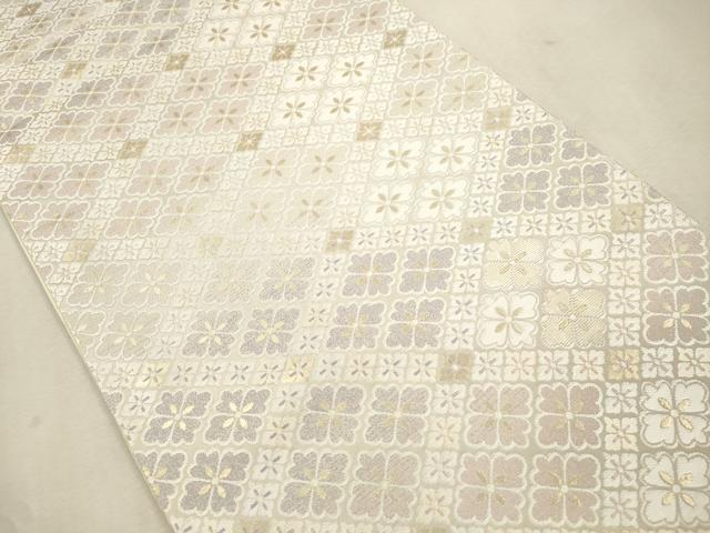 平和屋着物●西陣 袋帯 螺鈿箔 菱花文 金糸 やまと誂製 正絹 逸品 CABJ2075dy