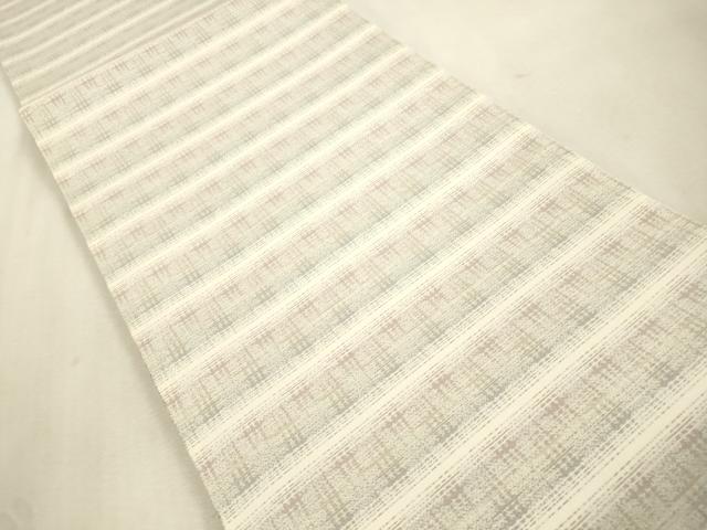 平和屋着物●両面 六通柄袋帯 青海花文 金糸 正絹 逸品 未使用 CABJ2080dy