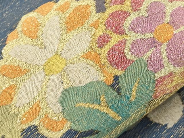 平和屋着物●爪掻き本綴れ 太鼓柄袋帯 鳳凰草花文 金糸 正絹 逸品 未使用 CABJ2081dy