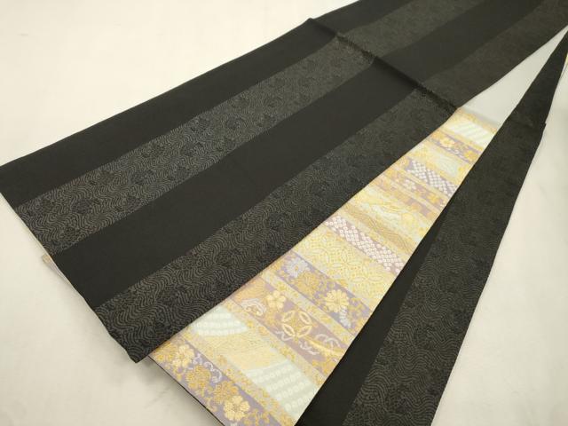 平和屋着物●両面 六通柄袋帯 横段松竹梅花文 金銀糸 正絹 逸品 CABJ2086dy