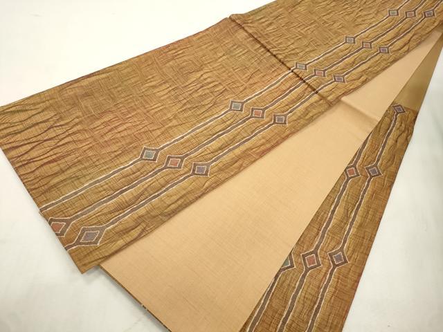 平和屋着物▽六通柄袋帯 スリーシーズン 春夏秋 櫛織 幾何学文 正絹 逸品 CABJ2104dy