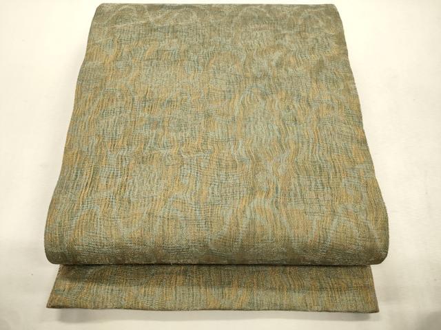 平和屋着物▽全通柄袋帯 スリーシーズン 春夏秋 櫛織 霞文 金糸 正絹 逸品 CABJ2119dy