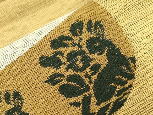 平和屋着物●織斎きたの 両面 六通柄袋帯 陶器文 鳥獣戯画 金糸 正絹 逸品 CABJ2133dy