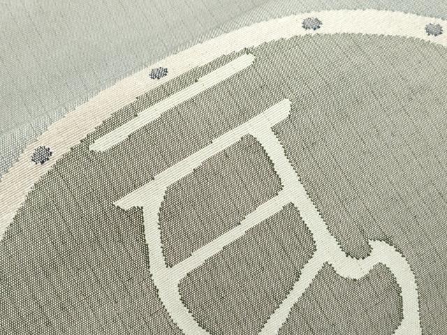 平和屋着物●絲藝苑 上島洋山 八寸名古屋帯 幾何学文 金銀糸 正絹 逸品 CABJ2168dy