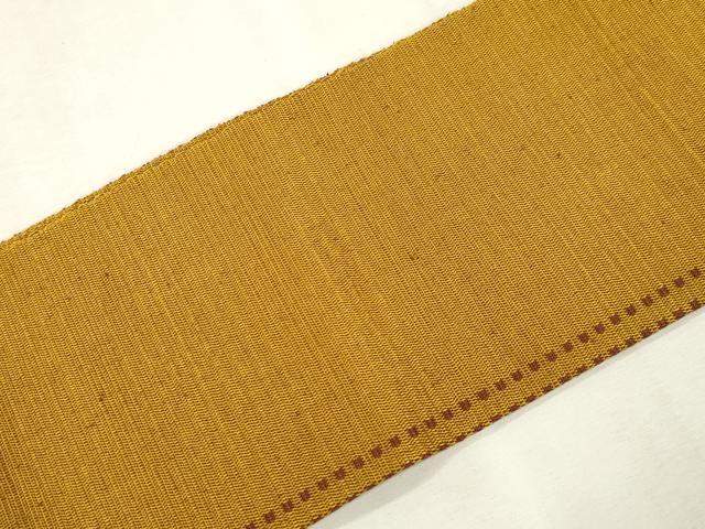 平和屋着物●本場黄八丈 紬 八寸名古屋帯 幾何学文 名古屋仕立て 正絹 逸品 CABJ2198dy