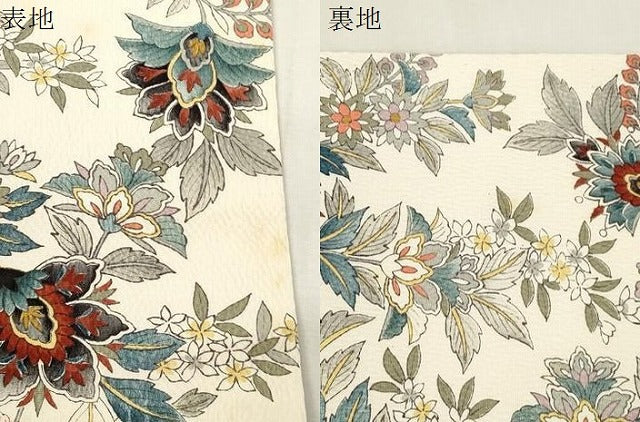 平和屋着物●摺型友禅 京都 多ち花 九寸名古屋帯 絞り 更紗文 正絹 逸品 CABJ2204dy