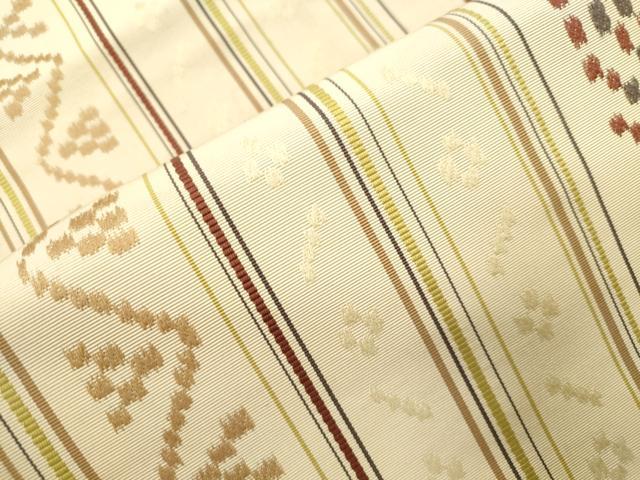 平和屋着物●本場筑前博多織 八寸名古屋帯 幾何学間道 正絹 逸品 CABJ2221dy