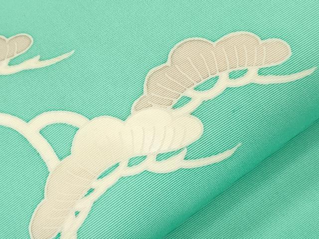 平和屋着物●塩瀬 九寸名古屋帯 刺繍 風景文 銀糸 正絹 逸品 CABJ2234dy