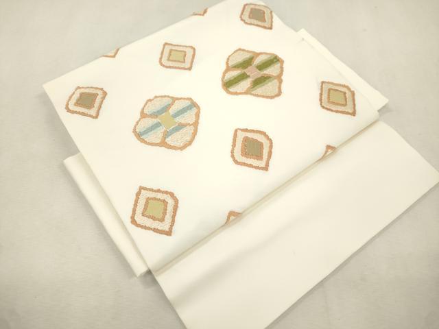 平和屋着物●三風魯・堀江三郎 つけ帯 草木染 菱花文 正絹 逸品 CABJ2243dy