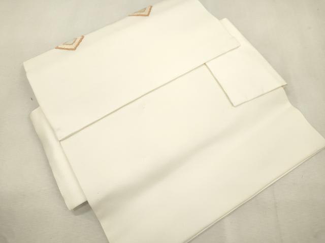 平和屋着物●三風魯・堀江三郎 つけ帯 草木染 菱花文 正絹 逸品 CABJ2243dy