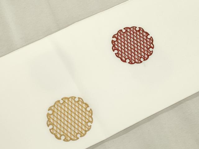 平和屋着物●つけ帯 総刺繍 雪輪文 CABJ2244dy