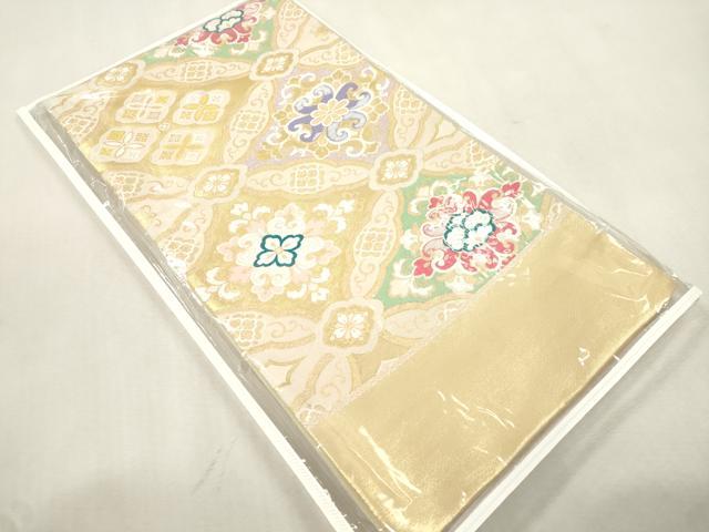 平和屋着物●西陣 酒井守謹製 六通柄袋帯 唐織 幾何学花文 金糸 証紙付き 逸品 未使用 CABJ2251dy