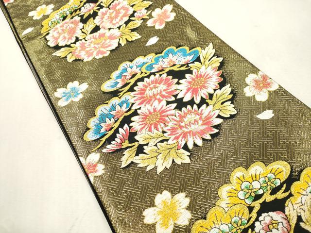 平和屋着物●西陣 酒井守謹製 六通柄袋帯 松花文 金糸 証紙付き 逸品 未使用 CABJ2264dy