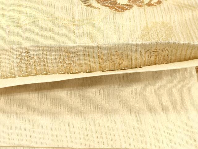 平和屋着物▽紋屋井関 御寮織 六通柄袋帯 向い鳥花丸文 スリーシーズン 春夏秋 正絹 逸品 CABJ2285dy