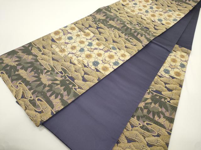 平和屋着物●六通柄袋帯 本草染 松竹梅 正絹 逸品 CABJ2295dy