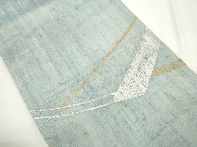 平和屋着物▽太鼓柄袋帯 スリーシーズン 春夏秋 作家物 幾何学文 金銀彩 正絹 逸品 CABJ2308dy