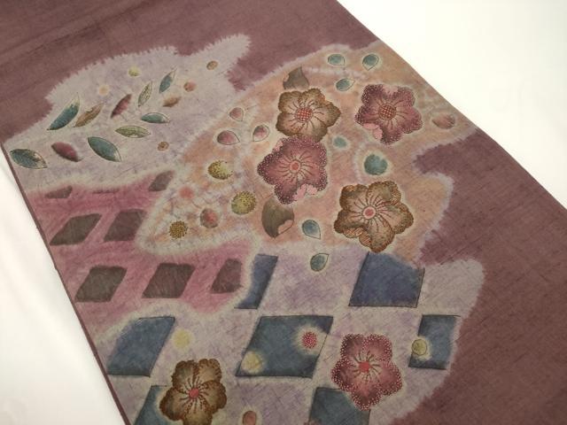 平和屋着物●中国三大刺繍 相良刺繍 結城紬 奥順 はたおり娘 太鼓柄袋帯 辻が花 証紙付き 正絹 逸品 CABJ2323dy