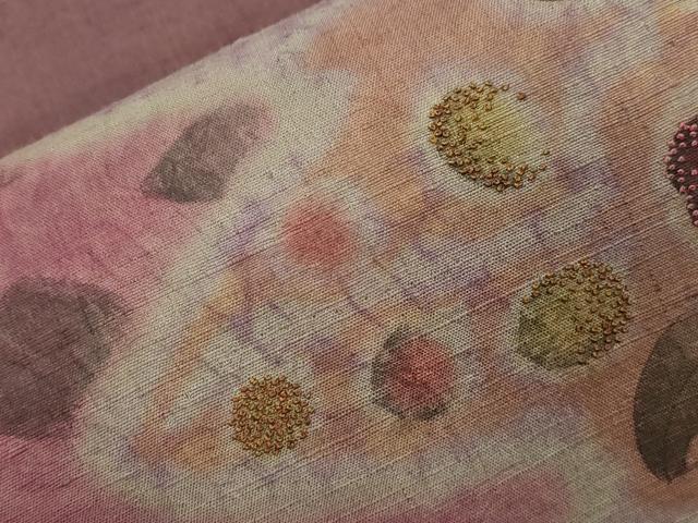 平和屋着物●中国三大刺繍 相良刺繍 結城紬 奥順 はたおり娘 太鼓柄袋帯 辻が花 証紙付き 正絹 逸品 CABJ2323dy