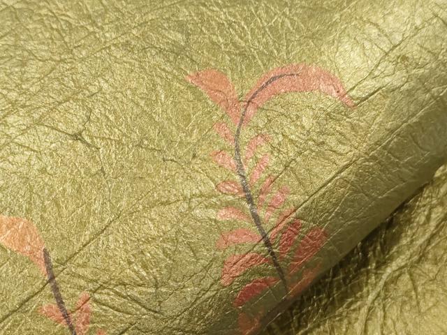 平和屋着物●太鼓柄袋帯 作家物 人物文 金彩 紙布 逸品 CABJ2352dy