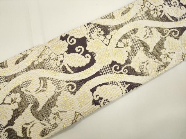 平和屋着物●つけ帯 輪奈織 立涌桐文 金糸 正絹 逸品 CABJ2364dy