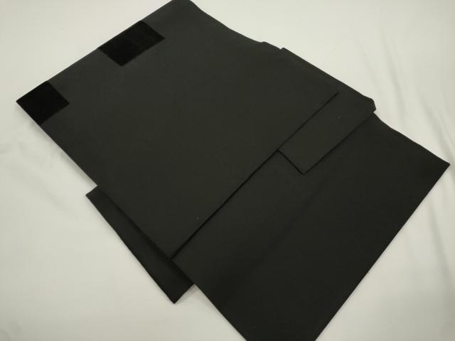 平和屋着物●つけ帯 刺繍 ビロード 幾何学文 黒地 金糸 正絹 逸品 CABJ2369dy