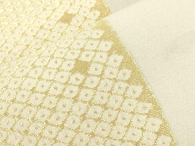 平和屋着物●つけ帯 幾何学文 金銀糸 正絹 逸品 CABJ2379dy
