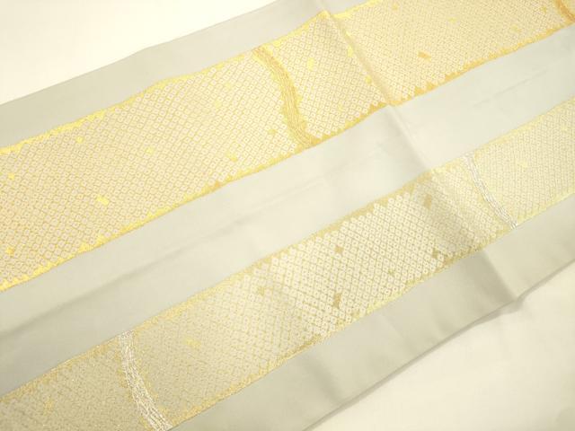平和屋着物●つけ帯 幾何学文 金銀糸 正絹 逸品 CABJ2379dy