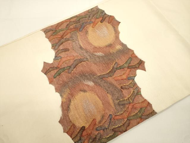 平和屋着物●つけ帯 作家物 松 金銀糸 正絹 逸品 CABJ2382dy