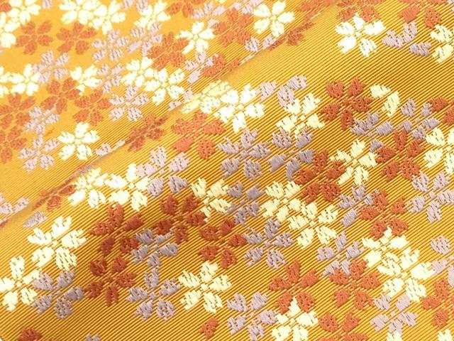 平和屋着物●本場筑前博多織 半幅帯 舞桜文 正絹 逸品 CABJ2385dy