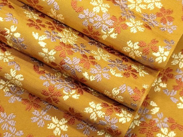 平和屋着物●本場筑前博多織 半幅帯 舞桜文 正絹 逸品 CABJ2385dy