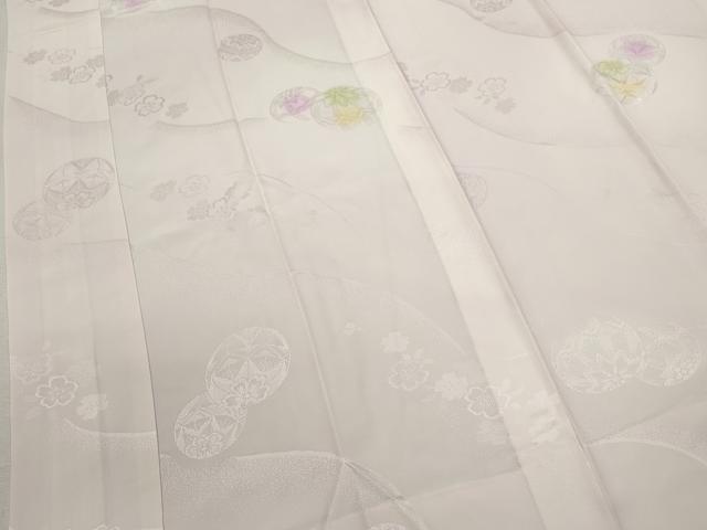 平和屋着物●長襦袢 無双仕立て 舞花鞠地紋 暈し染め 正絹 逸品 CABJ2402ze