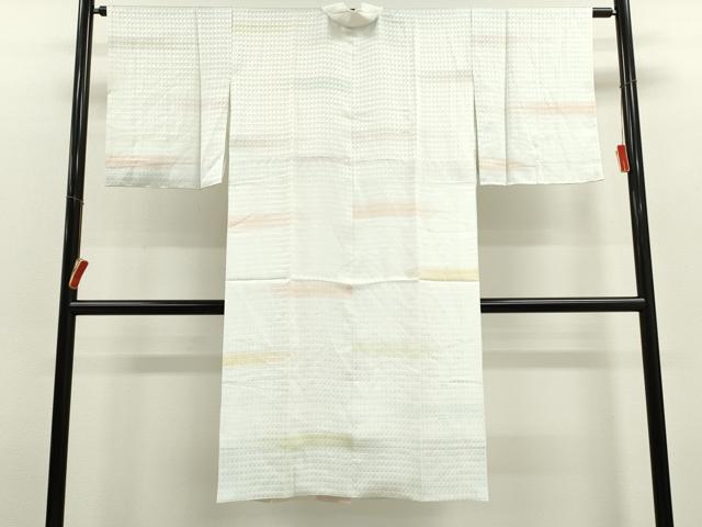 平和屋着物●長襦袢 袷 霞文 半衿刺繍 正絹 逸品 CABJ2403ze